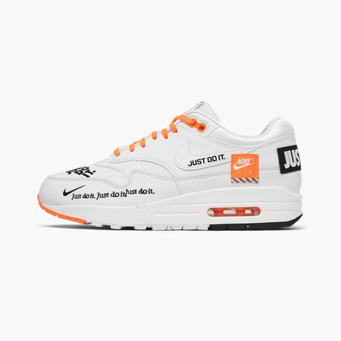 Nike Wmns AIR MAX 1 LX Just Do It Pack WHITE/BLACK-TOTAL ORANGE